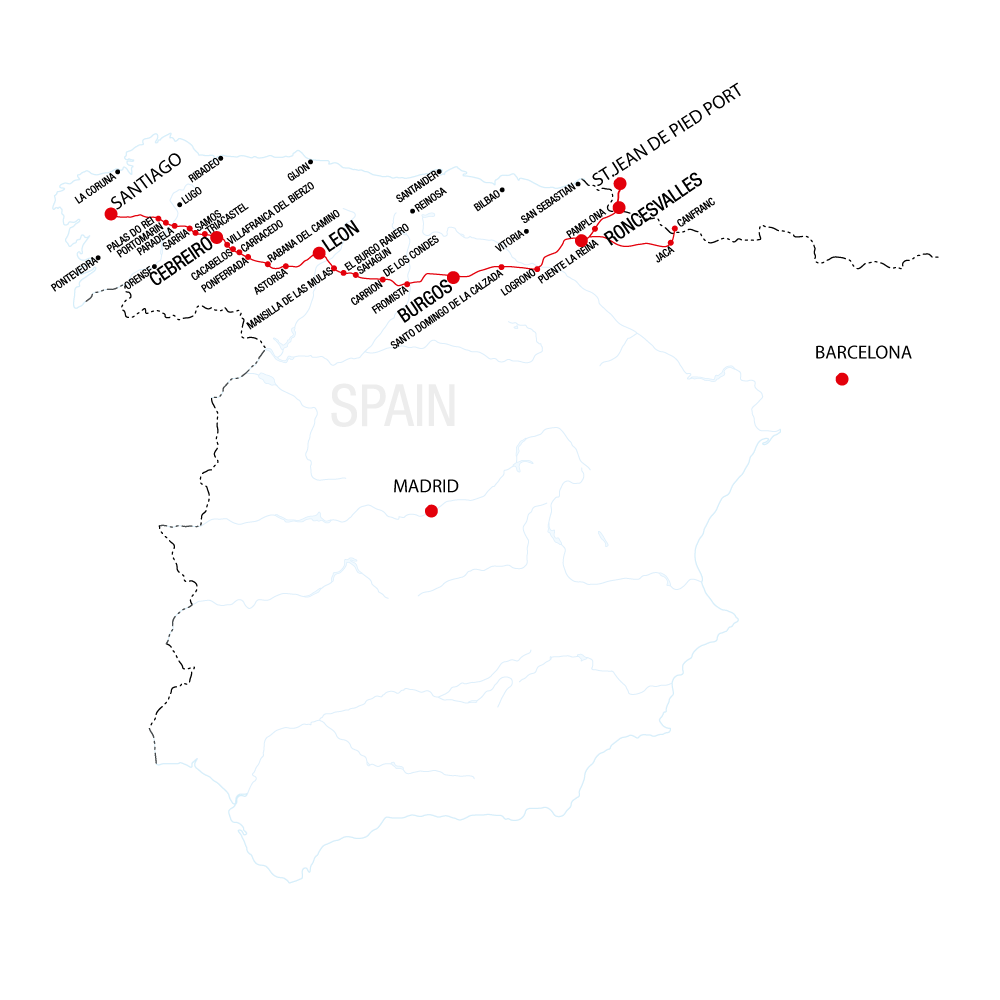 Map of the Camino